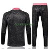 Real Madrid Ensemble Sweat d'Entraînement Quarter-Zip 21-22 Noir Rouge Pour Homme